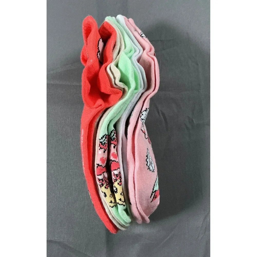 Strawberry Shortcake Womens Ankle Socks 5 Pair Pink Red‎ Green Size 4-10 AD0164